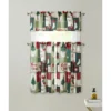 Kate Aurora Holiday Living Complete Classic Merry Christmas 3 Pc Kitchen Curtain Tier And Valance Set - 56 In. W X 36 In. L