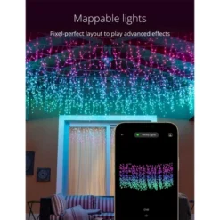 Twinkly Icicle + Music Bundle App-Controlled LED Christmas Lights 190 LED RGB Multicolor Indoor/Outdoor Smart Lighting With USB Music Syncing Device -Christmas Decorations GUEST b81081f7 d09e 4083 8fe4 8ce19c06a48a