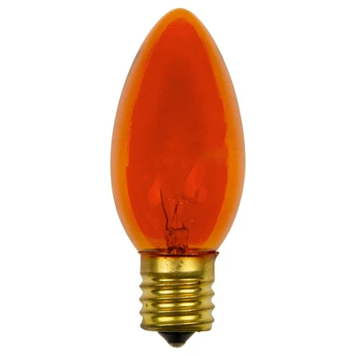 Northlight Pack Of 25 Incandescent C9 Orange Christmas Replacement Bulbs 1 Northlight Pack Of 25 Incandescent C9 Orange Christmas Replacement Bulbs