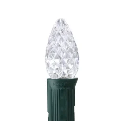 Northlight Pack Of 25 Faceted LED C7 Pure White Christmas Replacement Bulbs