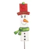 Round Top Collection Snowmen Planks Set - One Yard Decoration. 37.00 Inches - Christmas Frosty Snow Carrot - C21006 - Metal - White