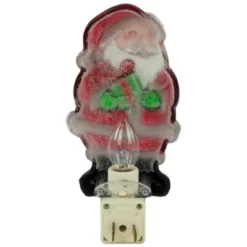 Northlight 6.75" Santa With Gift Frosted Christmas Night Light -Christmas Decorations GUEST be4f042d 3096 47da 943a 4a3f33662bd1