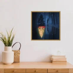 16" X 16" The Hope Of Christmas Tree By Terry F Framed Canvas Wall Art - Amanti Art -Christmas Decorations GUEST c105dec0 e213 47a1 bc97 95bf91e103be