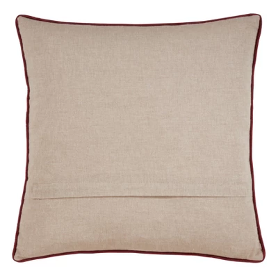 Saro Lifestyle Merry Christmas Pillow - Poly Filled, 18" Square, Natural 1 Saro Lifestyle Merry Christmas Pillow - Poly Filled, 18" Square, Natural