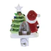 Christmas Gnome Vintage Tree Nightlight - One Nightlight 6 Inches - Santa Star - 135427 - Ceramic - Red