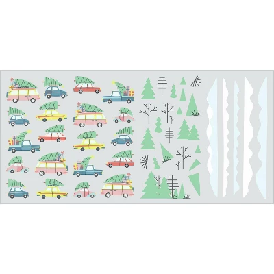 Retro Christmas Cars Peel And Stick Wall Decal - RoomMates 2 Retro Christmas Cars Peel And Stick Wall Decal - RoomMates - Image 2