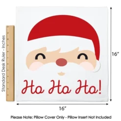 Big Dot Of Happiness Jolly Santa Claus - Christmas Party Home Decorative Canvas Cushion Case - Throw Pillow Cover - 16 X 16 Inches -Christmas Decorations GUEST c58c3ad9 1a69 406e a021 f54afc84306b