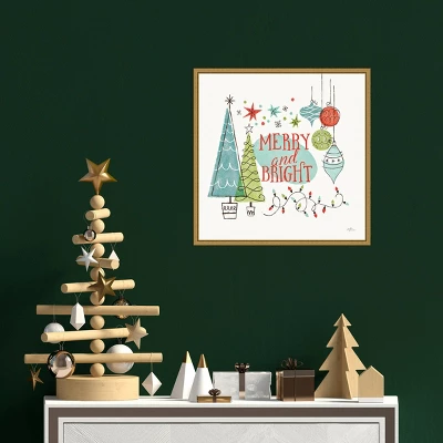 16" X 16" Merry And Bright Christmas Tree Square By Janelle Penner Framed Canvas Wall Art - Amanti Art 3 16" X 16" Merry And Bright Christmas Tree Square By Janelle Penner Framed Canvas Wall Art - Amanti Art - Image 3