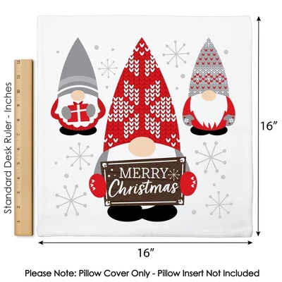 Big Dot Of Happiness Christmas Gnomes - Holiday Party Home Decorative Canvas Cushion Case - Throw Pillow Cover - 16 X 16 Inches 4 Big Dot Of Happiness Christmas Gnomes - Holiday Party Home Decorative Canvas Cushion Case - Throw Pillow Cover - 16 X 16 Inches - Image 4