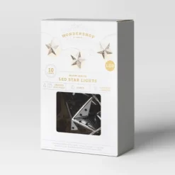 10ct LED Battery Operated Silver Star Christmas Novelty String Lights Warm White - Wondershop™ 6 10ct LED Battery Operated Silver Star Christmas Novelty String Lights Warm White - Wondershop™ -Christmas Decorations GUEST cdeea9b1 2a93 4279 919a d8f8bd33f403