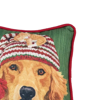C&F Home 8" X 8" Winter Dog Petite Christmas Petite Printed Throw Pillow 3 C&F Home 8" X 8" Winter Dog Petite Christmas Petite Printed Throw Pillow - Image 3
