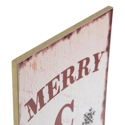 Northlight 36" Merry Christmas Tree And Snowflakes Wall Sign 3 Northlight 36" Merry Christmas Tree And Snowflakes Wall Sign - Image 3