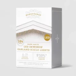 164ct LED High Density Dewdrop Garland Christmas Icicle Lights Warm White With Copper Wire - Wondershop™ 6 164ct LED High Density Dewdrop Garland Christmas Icicle Lights Warm White With Copper Wire - Wondershop™ -Christmas Decorations GUEST d12ae083 e551 4559 bb3c 9ad1bbd1df04