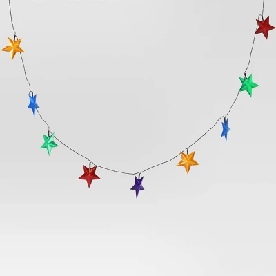 10ct LED Star Alternating Slow Fade Christmas String Lights Multicolor Green Wire - Wondershop™ 2 10ct LED Star Alternating Slow Fade Christmas String Lights Multicolor Green Wire - Wondershop™ - Image 2