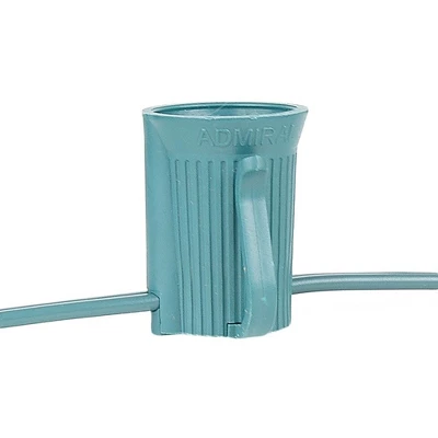 Novelty Lights 250 Feet C9/E17 Intermediate Base Christmas Bulk Spool, Vintage Holiday Hanging Light String, SPT-1 18 Gauge Green Wire 2 Novelty Lights 250 Feet C9/E17 Intermediate Base Christmas Bulk Spool, Vintage Holiday Hanging Light String, SPT-1 18 Gauge Green Wire - Image 2