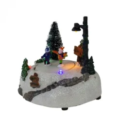 Northlight 5.5" LED Lighted Animated And Musical Christmas Skating Village Display Piece -Christmas Decorations GUEST d2bce0ae ea6e 49db ac03 36bcf9cd6d06
