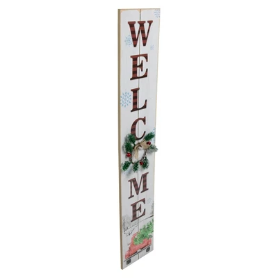 Northlight 31.75" LED Lighted Welcome Sign With Truck Christmas Sign 2 Northlight 31.75" LED Lighted Welcome Sign With Truck Christmas Sign - Image 2