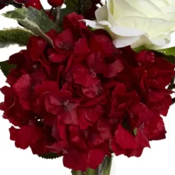 Merry Christmas Rose Hydrangea Arrangement - Nearly Natural -Christmas Decorations GUEST d49df923 a244 4191 9835 34f2a4a33932
