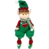 SCS Direct Elf Plush Christmas Stuffed Dolls - 12", Set Of 2