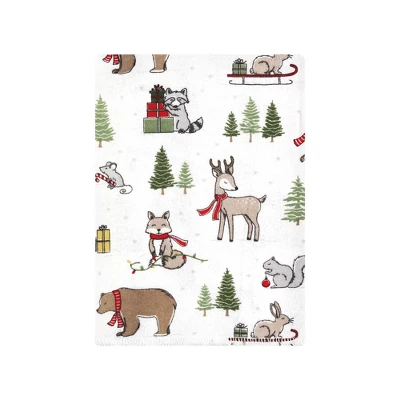 Hudson Baby Unisex Baby Cotton Flannel Burp Cloths Bundle, Christmas Forest, One Size 2 Hudson Baby Unisex Baby Cotton Flannel Burp Cloths Bundle, Christmas Forest, One Size - Image 2