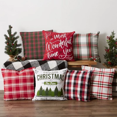4pk 18"x18" Christmas Printed Square Throw Pillow Covers - Design Imports 10 4pk 18"x18" Christmas Printed Square Throw Pillow Covers - Design Imports - Image 10