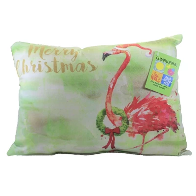 Home Decor Holiday Arianna Flamingo Pillow - One Pillow 12 Inches - Climaweave Christmas - Shhafm - Polyester - Green 1 Home Decor Holiday Arianna Flamingo Pillow - One Pillow 12 Inches - Climaweave Christmas - Shhafm - Polyester - Green
