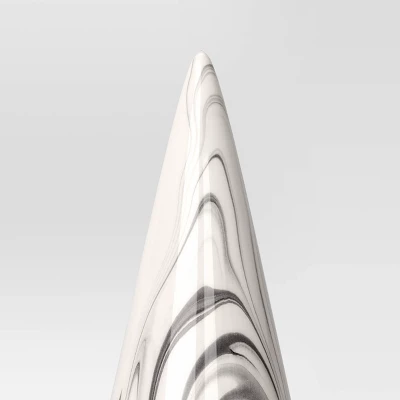 12" Marbled Ceramic Cone Christmas Tree Figurine With Gold Accent - Wondershop™ Black/White 2 12" Marbled Ceramic Cone Christmas Tree Figurine With Gold Accent - Wondershop™ Black/White - Image 2