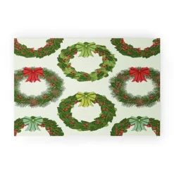 Sabine Reinhart Christmas Wreaths Welcome Mat - Society6 -Christmas Decorations GUEST e03f9e08 1b00 4f7e aac5 8920ba7bacba