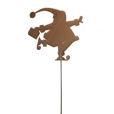 Christmas Gallery Skating Santa Stake - One Yard Decoration 29.25 Inches - Holiday Yard Decor - C22086 - Metal - Red 2 Christmas Gallery Skating Santa Stake - One Yard Decoration 29.25 Inches - Holiday Yard Decor - C22086 - Metal - Red - Image 2