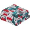 Noble House Christmas Festive And Cheery Holiday Super Soft Ultra Comfy Microplush Throw Blanket 50"x60"