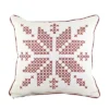 Christmas 16.0" Sweater Snowflake Pillow Living Room Cross Stitch Little Birdie The Little Birdie - Decorative Pillow