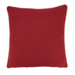 Saro Lifestyle Winter Wonderland Christmas Trees Throw Pillow Cover, 18", Red
