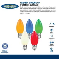 Novelty Lights Ceramic C9 Incandescent Traditional Vintage Christmas Replacement Bulbs 25 Pack 10 Novelty Lights Ceramic C9 Incandescent Traditional Vintage Christmas Replacement Bulbs 25 Pack -Christmas Decorations GUEST e76ccbed 7fb7 4851 b81c 3f51e36ce666