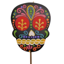 Christmas Sugar Skull Trio - Three Garden Stakes 24.75 Inches - Day Of The Dead - F22142 - Metal - Multicolored 5 Christmas Sugar Skull Trio - Three Garden Stakes 24.75 Inches - Day Of The Dead - F22142 - Metal - Multicolored -Christmas Decorations GUEST e97b39bb ce25 4eb1 b70a eb44b2a2f427