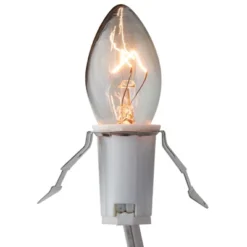 Northlight Christmas Village Replacement C7 Single Light Cord, 6' White Wire