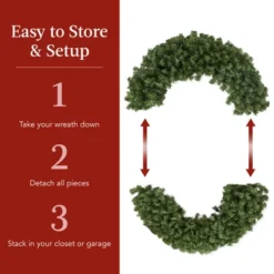 Best Choice Products 48in Artificial Pre-Lit Fir Christmas Wreath Decor W/ Red Bow, 250 LED Lights, 714 Tips, Plug-In -Christmas Decorations GUEST ee202478 405d 4d0f a1b8 b8b2d119819f