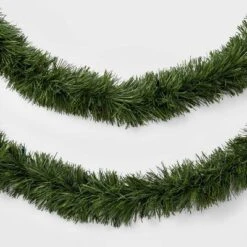 18' Pre-Lit Artificial Pine Christmas Garland Green With Multicolor Lights - Wondershop™