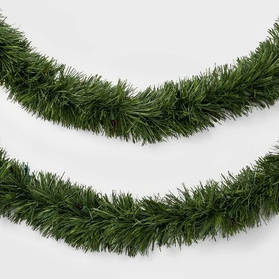 18' Pre-Lit Artificial Pine Christmas Garland Green With Multicolor Lights - Wondershop™ 1 18' Pre-Lit Artificial Pine Christmas Garland Green With Multicolor Lights - Wondershop™
