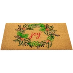 Northlight Natural Coir "Joy" Wreath Christmas Doormat 18" X 30" 9 Northlight Natural Coir "Joy" Wreath Christmas Doormat 18" X 30" -Christmas Decorations GUEST f1457763 d4ee 4269 931d b3fe02d9f477
