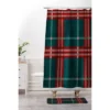 Emanuela Carratoni Tartan Theme Christmas Memory Foam Bath Mat Red/Green - Deny Designs