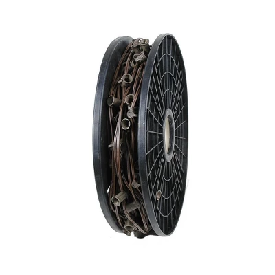 Novelty Lights 250 Feet C7/E12 Candelabra Base Christmas Bulk Spool, Vintage Holiday Hanging Light String, 6" Spacing, SPT-1 18 Gauge Brown Wire 2 Novelty Lights 250 Feet C7/E12 Candelabra Base Christmas Bulk Spool, Vintage Holiday Hanging Light String, 6" Spacing, SPT-1 18 Gauge Brown Wire - Image 2