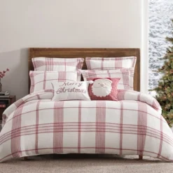 Peppermint Plaid Merry Christmas Pillow 16x22 -Levtex Home -Christmas Decorations GUEST f3df665a 4c3c 42b3 8669 382f07123893