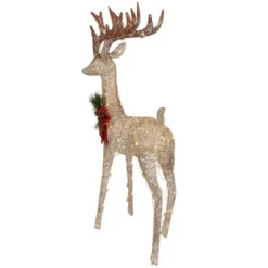 Northlight 48" Pre-Lit LED Champagne Deer Outdoor Christmas Decoration -Christmas Decorations GUEST f57255a1 29d1 4656 85c2 11480cdbf441