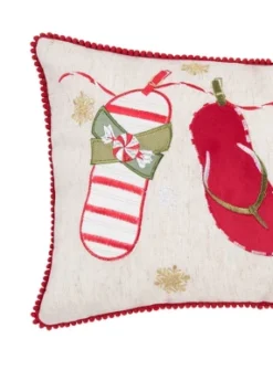 C&F Home Flip Flop Christmas Pillow