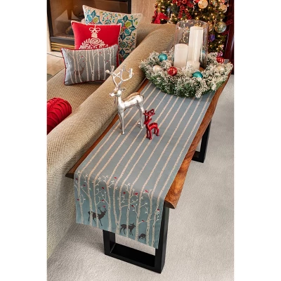 11.5"x18.5" Indoor Christmas Woodland Deer Rectangular Throw Pillow - Pillow Perfect 2 11.5"x18.5" Indoor Christmas Woodland Deer Rectangular Throw Pillow - Pillow Perfect - Image 2