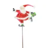 Christmas Gallery Skating Santa Stake - One Yard Decoration 29.25 Inches - Holiday Yard Decor - C22086 - Metal - Red