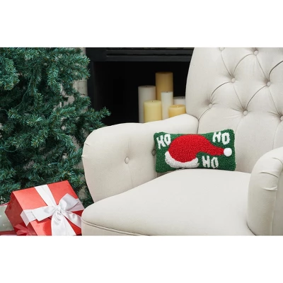 C&F Home 6" X 12" HoHoHo Hat Hooked Petite Christmas Holiday Throw Pillow 5 C&F Home 6" X 12" HoHoHo Hat Hooked Petite Christmas Holiday Throw Pillow - Image 5