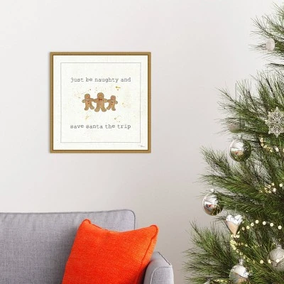 16" X 16" Christmas Cuties VII Gingerbread By Pela Studio Framed Canvas Wall Art - Amanti Art 4 16" X 16" Christmas Cuties VII Gingerbread By Pela Studio Framed Canvas Wall Art - Amanti Art - Image 4