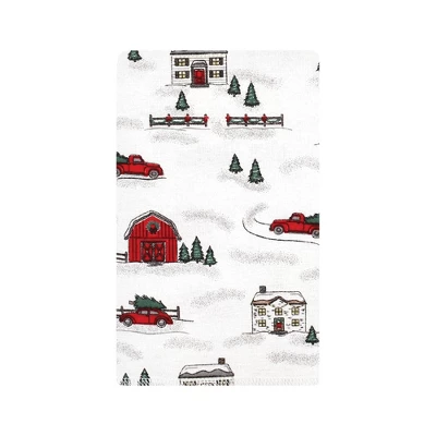 Hudson Baby Unisex Baby Cotton Flannel Burp Cloths, Christmas Scene, One Size 2 Hudson Baby Unisex Baby Cotton Flannel Burp Cloths, Christmas Scene, One Size - Image 2