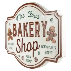 Northlight 18" Mrs. Claus' Bakery Shop Metal Christmas Wall Sign 10 Northlight 18" Mrs. Claus' Bakery Shop Metal Christmas Wall Sign -Christmas Decorations GUEST fc3507e9 77d2 45f8 a3c3 170eae682419